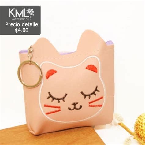 Monedero Gato Rosa Kml Accesorios