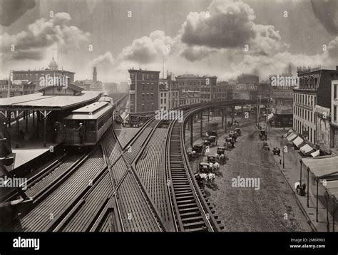 19th Century Vintage Photograph Elevated Railroad Station Chatham