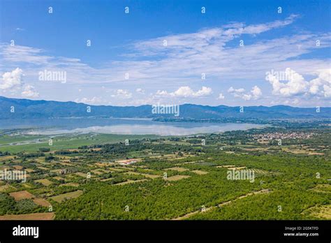 Aerial of the Kerkini lake, Macedonia, Greece, Europe Stock Photo - Alamy