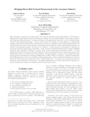 Bringing Direct Bolt Preload Measurement to the Aerospace Industry ...