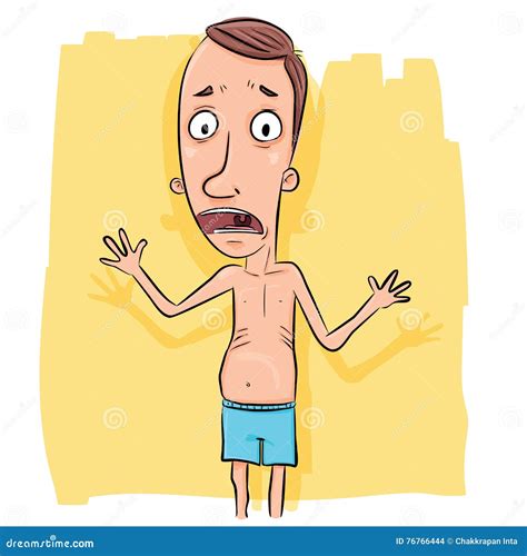 Cartoon Skinny Man Stock Vector Illustration Of Cartoon 76766444