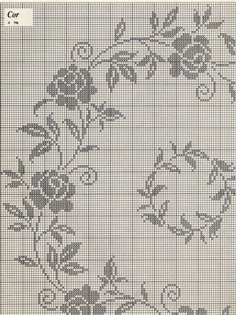 Gallery ru Фото 110 filet5 yeditepe Cross stitch flowers