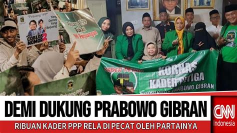 Rela Dipecat Gara Gara Dukung Prabowo Gibran Para Kader Ppp Tetap