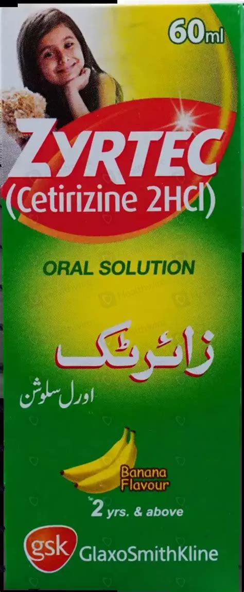 Zyrtec 1mgml 60ml Oral Solution Price In Pakistan Uses Dosage