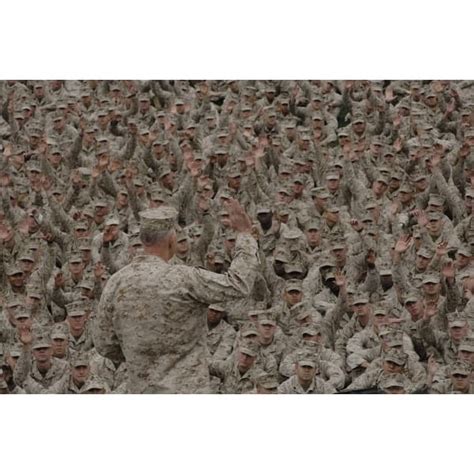 General James Conway Marine Corps Commandant Administers The Marine Oath Of Enlistment During A