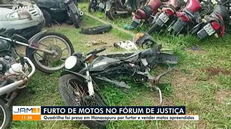 Grupo é preso suspeito de furtar motos e peças de carros do Fórum de