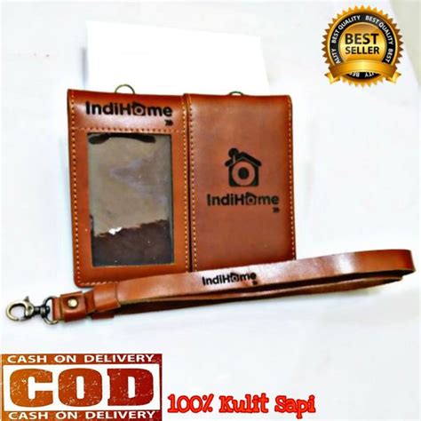 Jual Id Card Name Tag Holder Dompet Id Card Kulit Asli Indihome