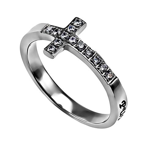 Sideways Cross Purity Ring | Atrio Hill