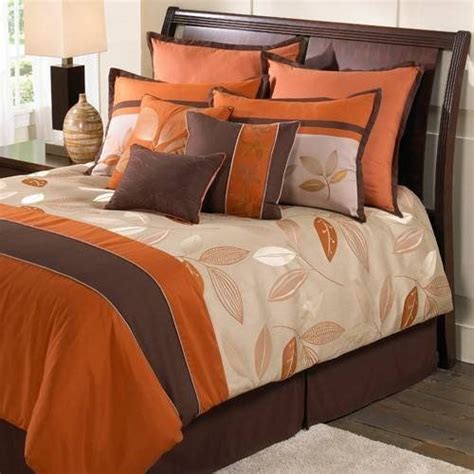 Orange Queen Bed Comforter Hanaposy