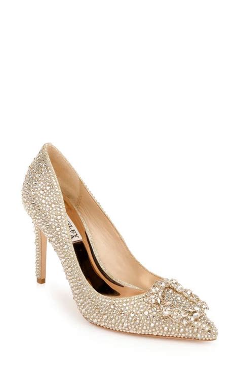 Buy Badgley Mischka Cher Ii Pointed Toe Pump Platino At 60 Off Editorialist