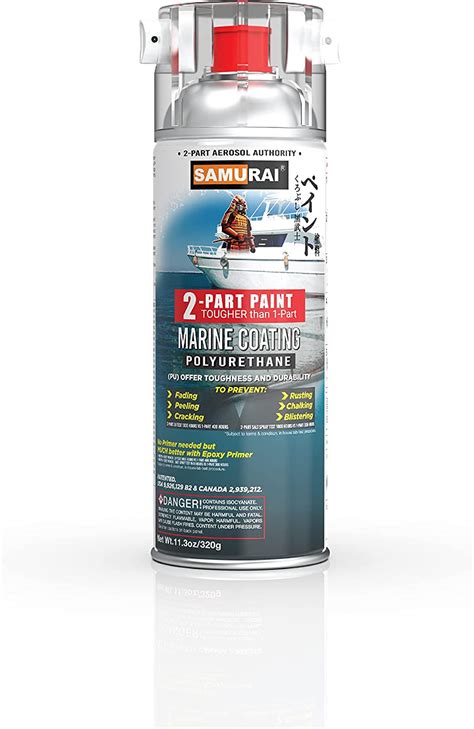 SAMURAI 2 Part Polyurethane Spray Paint For Marine 11 3 Ounce UV