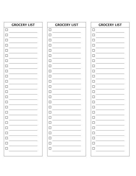 Organize Your Shopping With A Simple Grocery List Template