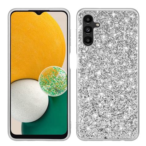 Cute Case For Galaxy A35 5g Slim Glitter Bling Sparkly Shiny Slim Women Girls Hybrid Soft