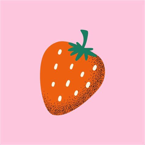 Premium Vector Hand Drawn Textured Strawberry Illustration