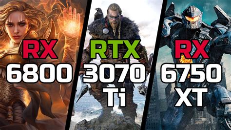 Rx 6800 Vs Rtx 3070 Ti Vs Rx 6750 Xt Test In 19 Games Youtube