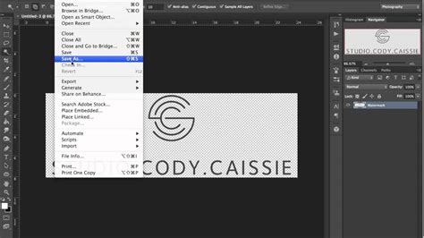 How To Create Watermark In Photoshop Cc Youtube