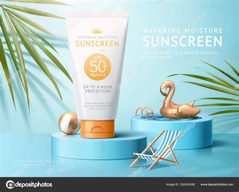 Download Ad Template For Summer Products Sunscreen Tube Mock Up