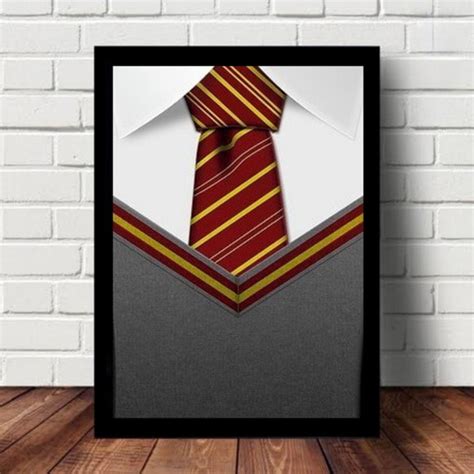 Quadro A5 Harry Potter Gravata Grifinoria Elo7