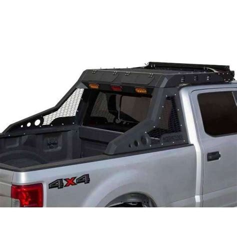 Barra Antivuelco Rack Negra Con Parrilla Para Camioneta Hilux Dmax Bt50 Frontier Ranger Amarok