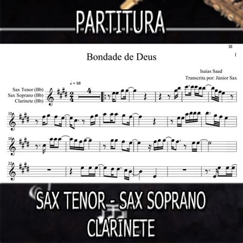 Bondade De Deus Isaias Saad Sax Tenor Soprano Clarinete Bb