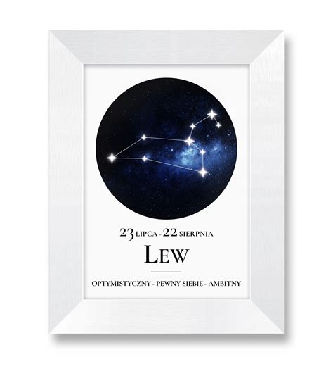 Znak Zodiaku Konstelacja Lew Plakat Z Gwiazdami Ba Zz Lew Nbk Cena