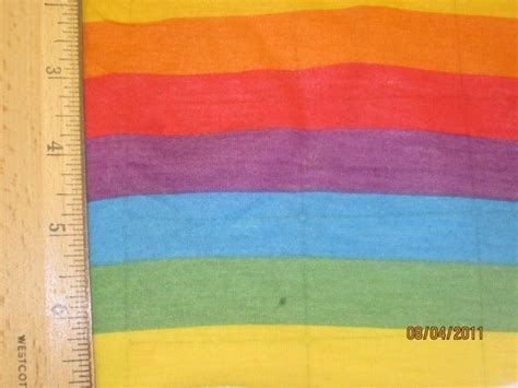 Wide Multiple Rainbow Stripe Cotton Jersey Knit