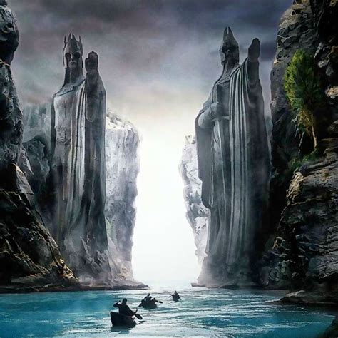 Argonath The Northern Riverside Entrance Of Gondor