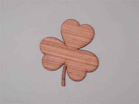 Laser Cut Shamrock Wood Shape 3 Leaf Clover Wood Cutout SVG DXF CDR AI