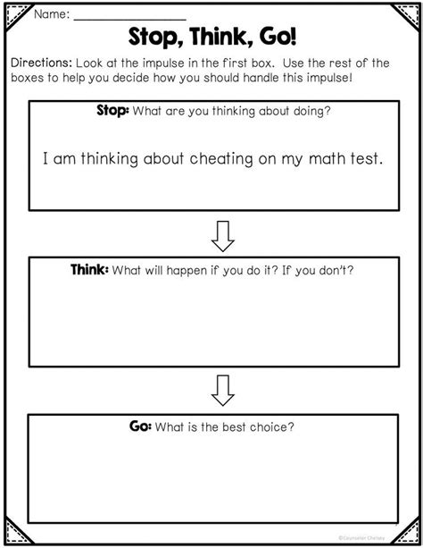 Controlling Impulses Worksheets Impulse Control Worksheets P