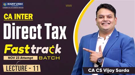 Salary Lecture Inter Direct Tax Free Fast Track Batch For Nov