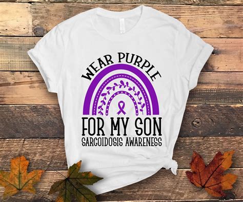 Sarcoidosis Awareness Svg Png I Wear Purple For My SON Svg Purple