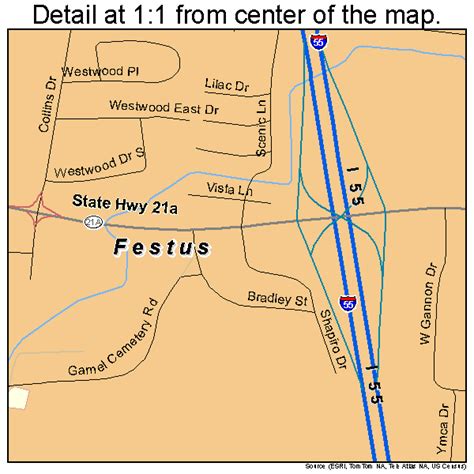 Festus Missouri Street Map 2924094