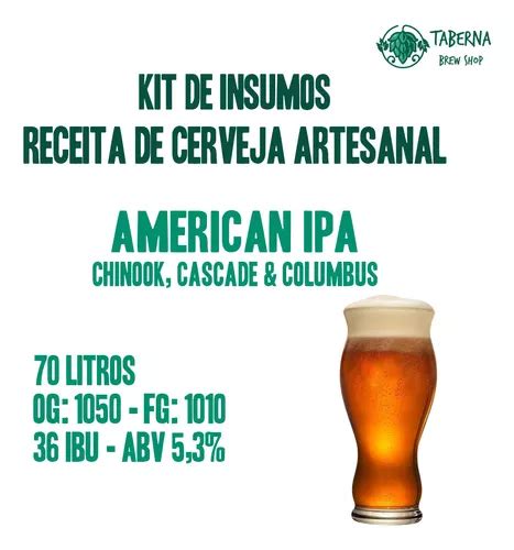 Kit Insumos Receita De Cerveja Artesanal American Ipa L Frete Gr Tis