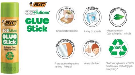 Bic Klej Glue Stick Ecolutions 36G Pudełko 12Szt 9192541 Ceny i