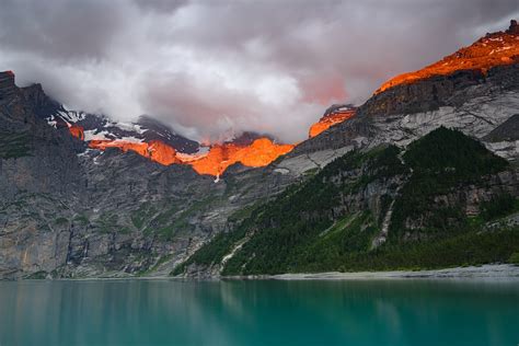 Lac D Oeschinen De Montagne Photo Gratuite Sur Pixabay Pixabay