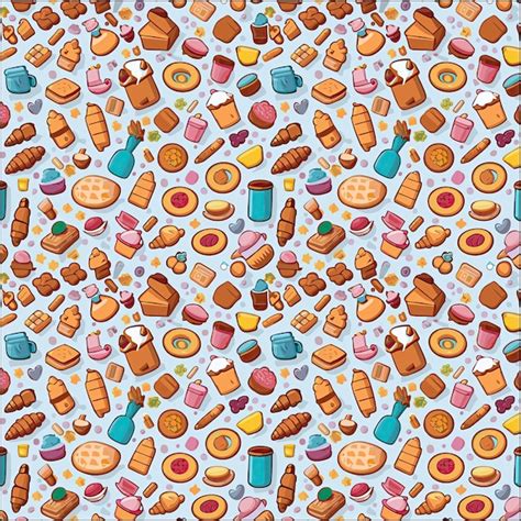 Premium Vector Pastry Sweet Bakery Seamless Pattern With Baked Goods