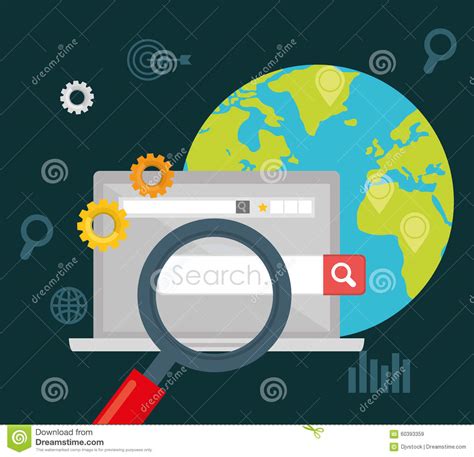 Search Engine Optimization Design Stock Vector Illustration Of