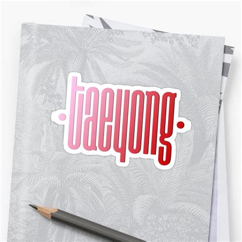 Taeyong Sticker For Sale By Waradous Sticker Design Retail Logos