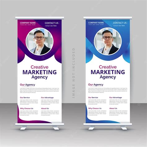 Premium Vector Modern Business Marketing Roll Up Banner Design Template