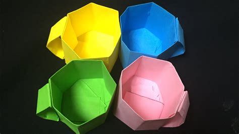 How To Make D Paper Cup Origami Youtube