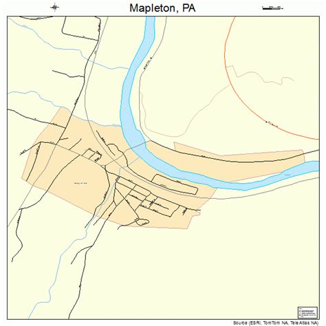 Mapleton Pennsylvania Street Map 4247248