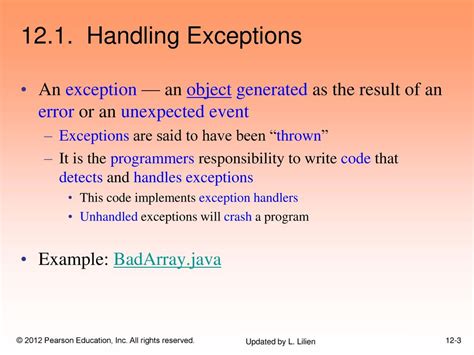 Chapter 12 Exceptions And Advanced File Io Ppt Download