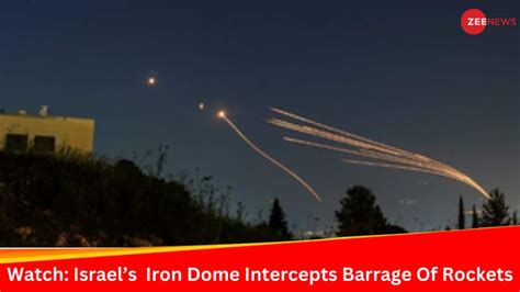 Video Israels Iron Dome Missile System Intercepts Massive Rocket