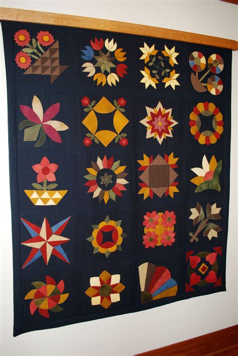 Wool Quilt Wool Felt Projects Wool Quilts Sampler Quilts