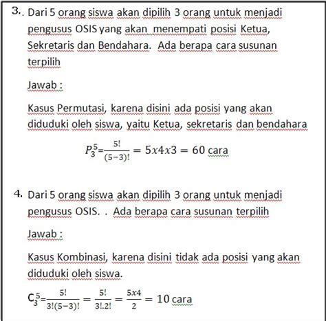 Cara Mengerjakan Soal Kombinasi Rumus Permutasi Dan Kombinasi Beserta