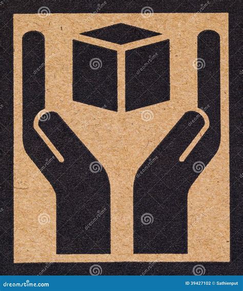 Fragile Symbol On Cardboard Stock Photo Image Of Paper Brown 39427102