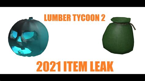 Lumber Tycoon 2 2021 Halloween Items Leaked Green Bag Of Candy