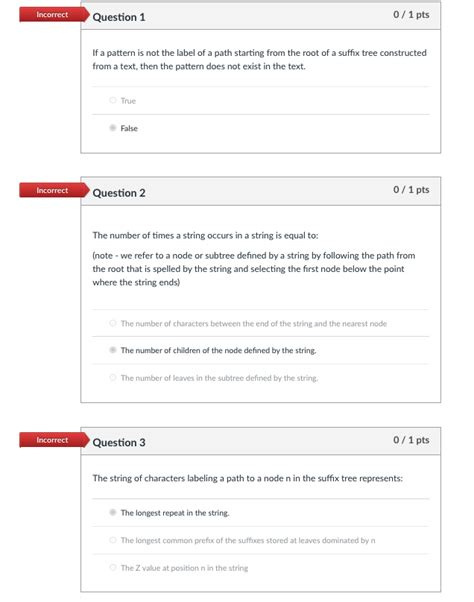 Solved Incorrect Question 1 0 1 Pts If A Pattern Is Not The Chegg