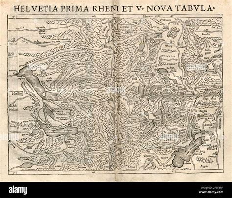 Beautiful vintage hand drawn map illustration of Helvetia from ...