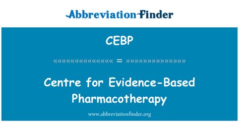 cebp pharmacotherapy centre